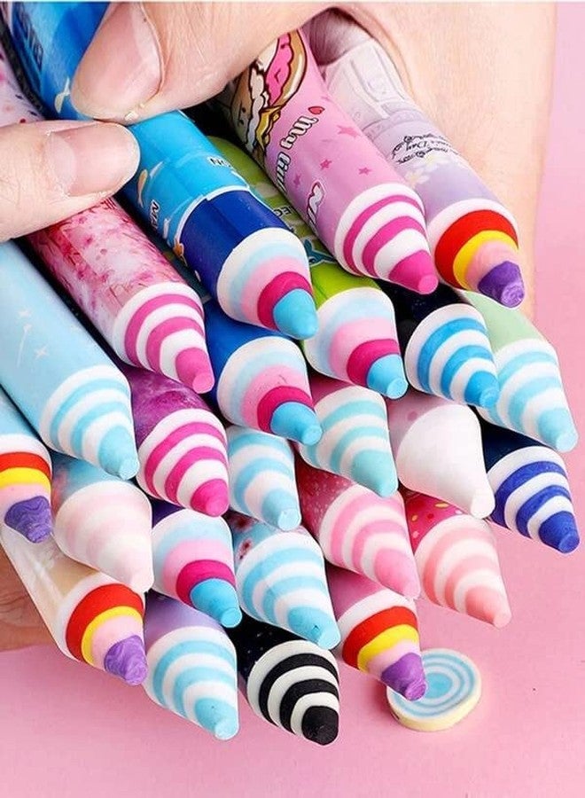 Crackles Cutest Pencil Shaped Printed Long Erasers- Pack of 10 for Birthday Return Gifts - Image 3
